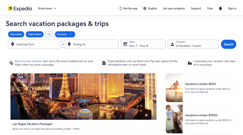 Expedia Travel app