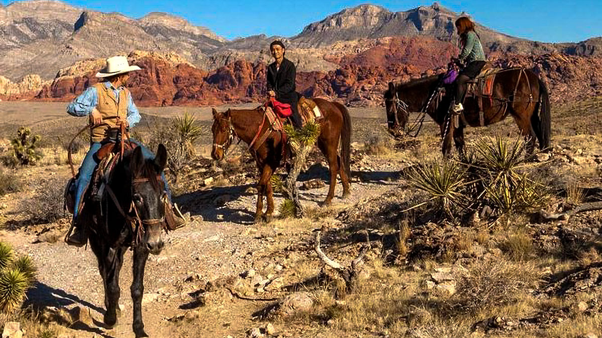 Horseback riding at Red Rock Canyon